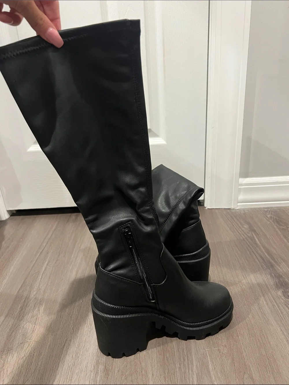 Women’s Black Knee-High Platform Boots